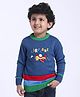 Babyhug Full Sleeves Sweater Airplane Design - Blue