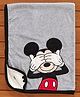 Fox Baby Blanket Mickey Mouse Print - Grey
