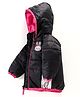 Babyhug  Full Sleeves Color Block Padded Jacket Bunny Patch - Black