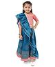 Babyhug Three Fourth Choli & Lehenga With Dupatta Sequin & Lace Detailing - Coral Blue