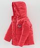 Babyhug Full Sleeves Hooded Quilted Jacket - Red