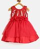Pspeaches Sleeveless Sequin Detailing Flared Dress - Red