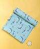 Kaarpas Ocean Dive Large Organic Muslin Swaddle Dolphin Print Large - Blue