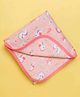 Kaarpas Ocean Dive 2 Layer Organic Muslin Blanket Sea Horse Print - Peach