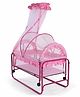 Lightweight Baby Cradle with Mosquito Net Stars Print - Pink