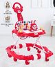 Baby Walker Cum Rocker With Parental Push Handle (Seat Print & Color May Vary) - Red