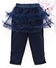 Babyhug Full Length Solid Color Skeggings - Navy Blue