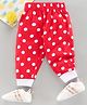 Babyhug Full Length Lounge Pant Polka Dot Print - Red