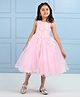 Mark & Mia Sleeveless Party Frock Floral & Pearl Embellished - Light Pink
