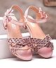 Cute Walk by Babyhug Party Wear Sandals Floral Appliques - Pink