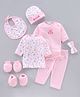 Montaly Clothing Gift Set Pack of 9 Teddy Print - Pink