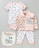 Mee Mee Pampering Clothing Gift Set Racer Car Print Set of 5 - Peach Green White