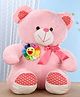 STUFFY SOFT Sunflower Badge Teddy Bear Baby Pink - Height 58 cm
