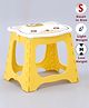 Baby Stool Teddy Print - Yellow