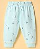 Ollypop Full Length Tree Printed Thermal Wear Pant - Turquoise