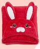 Mee Mee Hooded Towel Cum Blanket with Bunny Applique L 104 x B 78.5 cm - Dark Pink
