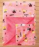Mee Mee Double Layered Soft Baby Blanket Cum Towel with Embossed Printing L 43 x B 12 cm - Pink
