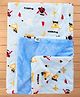 Mee Mee Double Layered Soft Baby Blanket Cum Towel with Embossed Printing L 43 x B 12 cm - Blue