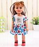 Speedage Kiara Fashion Doll Floral Print  Blue & White - Height 24.5  cm
