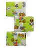 Mee Mee's Total Dry & Breathable Bed ? Mattress Protector Teddy Print Pack of 3 - White & Green