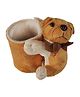 Soft Buddies Bull Dog Pen Stand - Brown