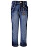 Ruff Denim Jeans With Key Chain - Stone Wash Blue