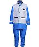Active Kids Wear Three Piece Ethnic Clothing Set - Off White And Blue