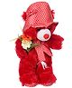 Tickles Teddy Soft Toy With Flowers - Cream