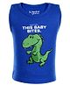 Tantra Sleeveless Vest Royal Blue - Baby Dino Print