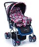 LuvLap Starshine Baby Stroller/Pram for 0-3 Years, Lightweight, Adjustable Backrest, Swivel Wheel, Storage Basket, Reversible Handle (Light Red)
