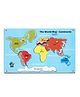 Skillofun Wooden Map Of Continent - Multicolour