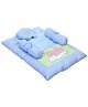 Babyhug Cotton Blend Gadda Set Teddy Embroidery - Blue