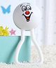 Babyhug Joy Rattle with Vibrant Color & Delightful Rattling Sound|Lightweight, Easy-to-Hold Rattle for Sensory|Motor Skill & Cognitive Development|Safe & Durable Material|3+ Months|BIS|White & Blue