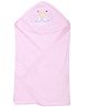 Zero Hooded Wrapper Rabbit Face Motif- Pink