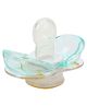 Mee Mee Silicone Pacifier Cat Face Design - Aqua Blue