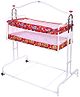 New Natraj Cradle With Mosquito Net Elephant Print - Red