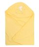 Simply Hooded Wrapper Animal Embroidery - Yellow