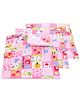 Babyhug Multi Purpose Baby Mat Apple Rabbit Print Set Of 3 (3 Mats + 1waterproof sheet)  - Pink