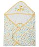 Doreme Hooded Wrapper Animal Print - White And Golden