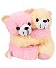 IR Stuff Bear Couple Soft Toy Pink & Cream - 24 cm