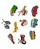 Skillofun Wooden Magnetic Cutouts Transport Set of 10 - Multi Color