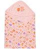 Simply Hooded Wrapper Multi Print - Peach