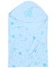 Simply Hooded Wrapper Multi Print - Light Blue