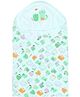 Simply Hooded Wrapper Multi Print - Light Green