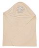 Simply Hooded Wrapper Little Teddy Patch - Cream