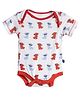 Kickee Pants Short Sleeve One Piece Puppy Print - White And Orange