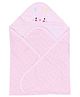 Zero Hooded Wrapper Cat Print - Light Peach