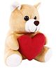 Natkhat Teddy bear With heart Soft Toy Brown - Height 14 cm