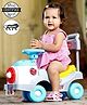 Babyhug Fun N Learn Ride-On With Storage Space & High Backrest - Yellow And Blue