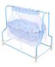 Infanto Cocoon Baby Cradle With Mosquito Net Bunny Print Blue - 037